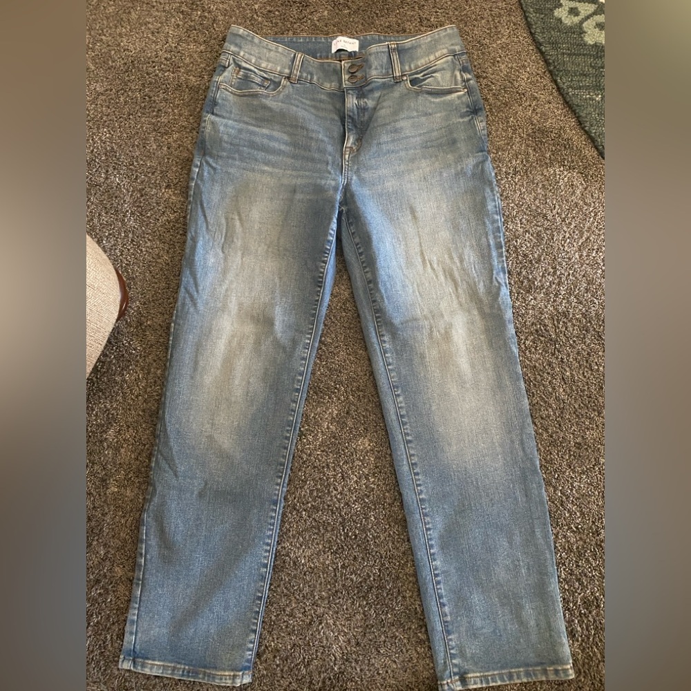 Lane Bryant Straight Leg Jeans in Light Blue Wash